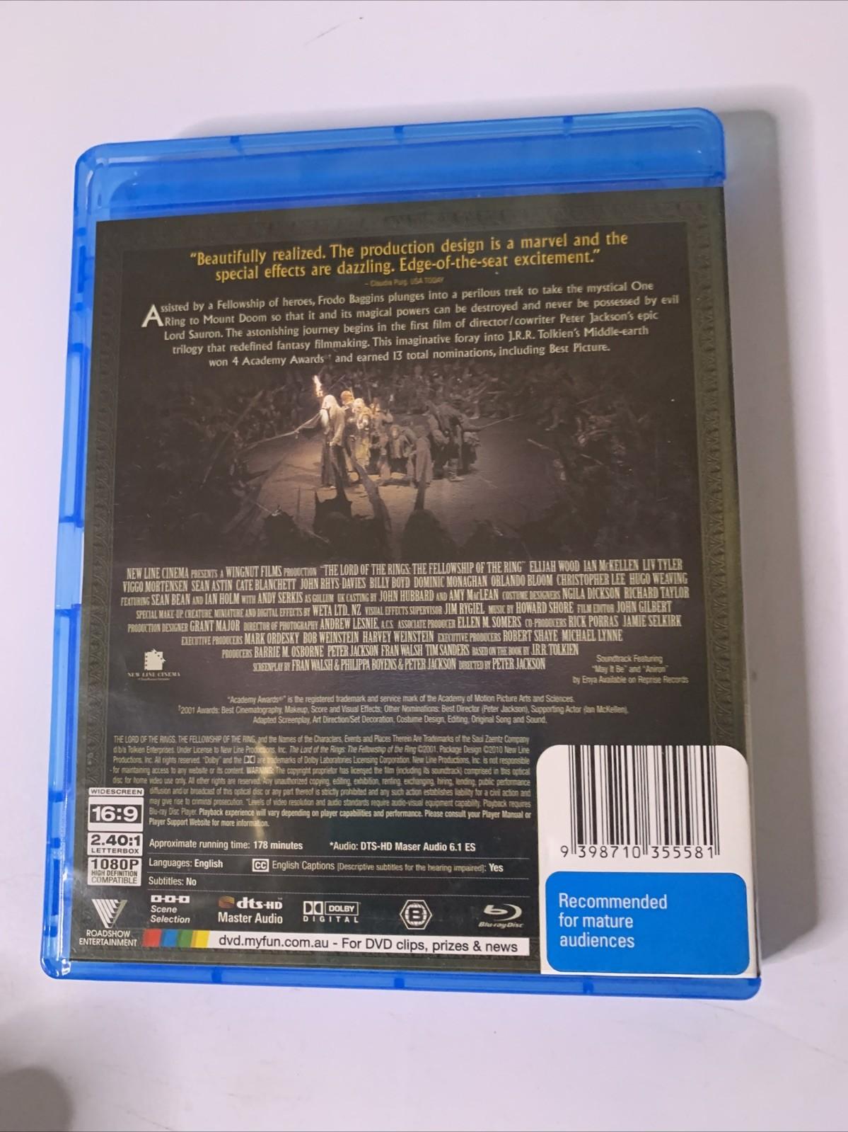 The Lord of the Rings : The Fellowship of the Ring (Blu-ray, 2001) Region B