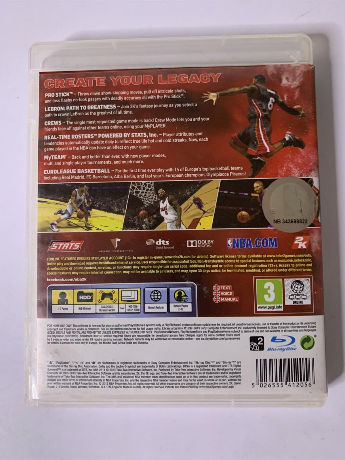 NBA 2K14 PS3 Sony PlayStation 3 Basketball Game Complete