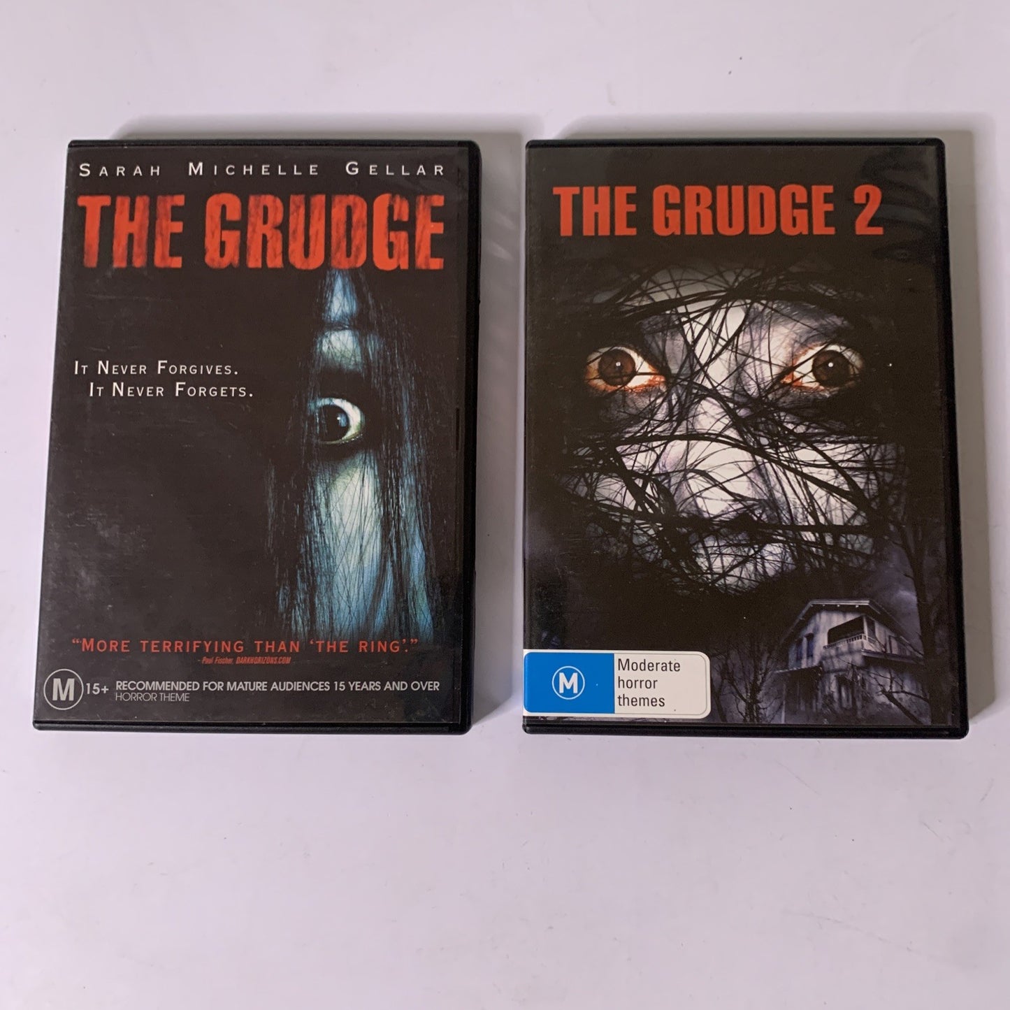 The Grudge 1 & 2 (DVD, 2003, 2-Discs) Sarah Michelle Gellar Horror Film Region 4