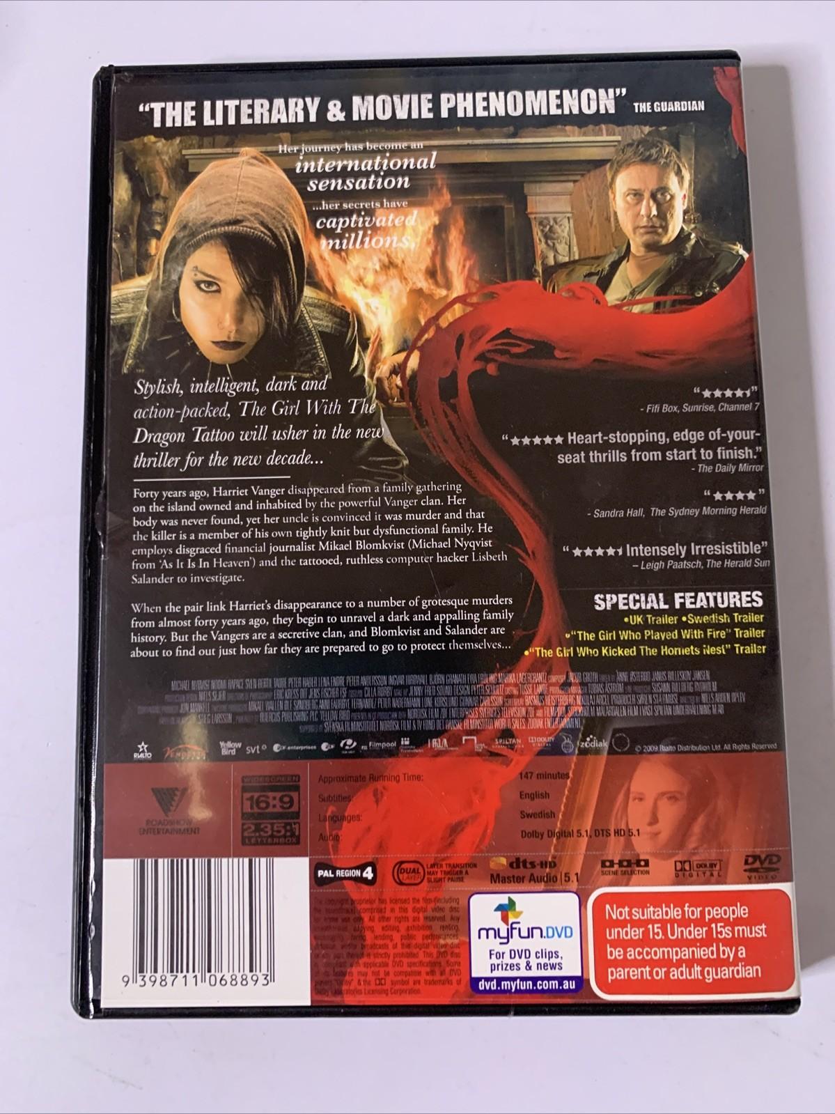 The Girl with the Dragon Tattoo (DVD, 2009) Swedish Film Region 4