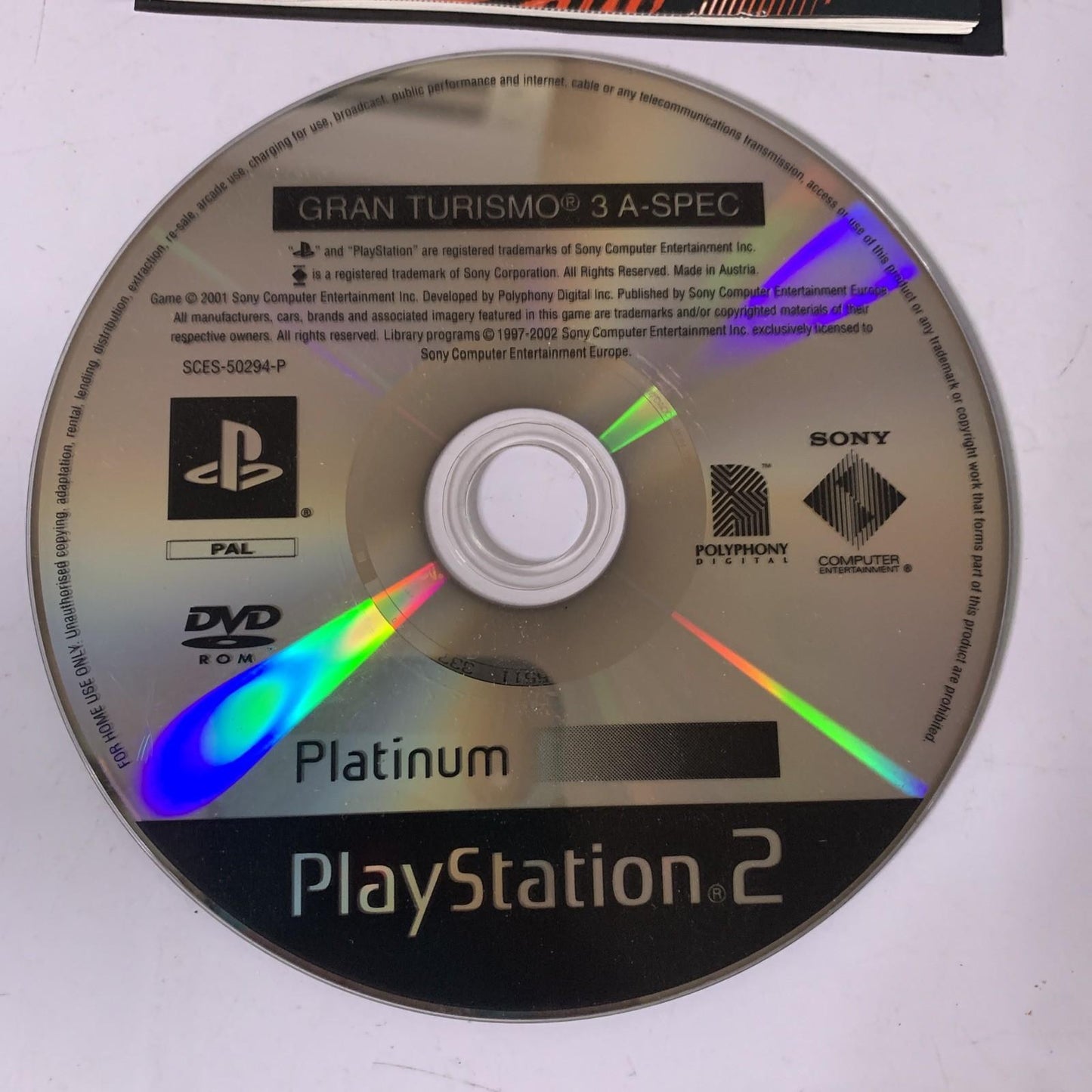 Gran Turismo 3 A-Spec PS2 Playstation 2 PAL Racing Game Complete