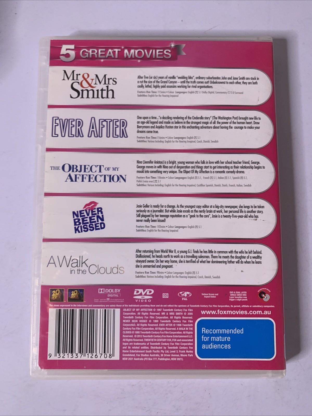 Mr & Mrs Smith / Ever After / Object Of My Affection / Never Been Kissed / A DVD