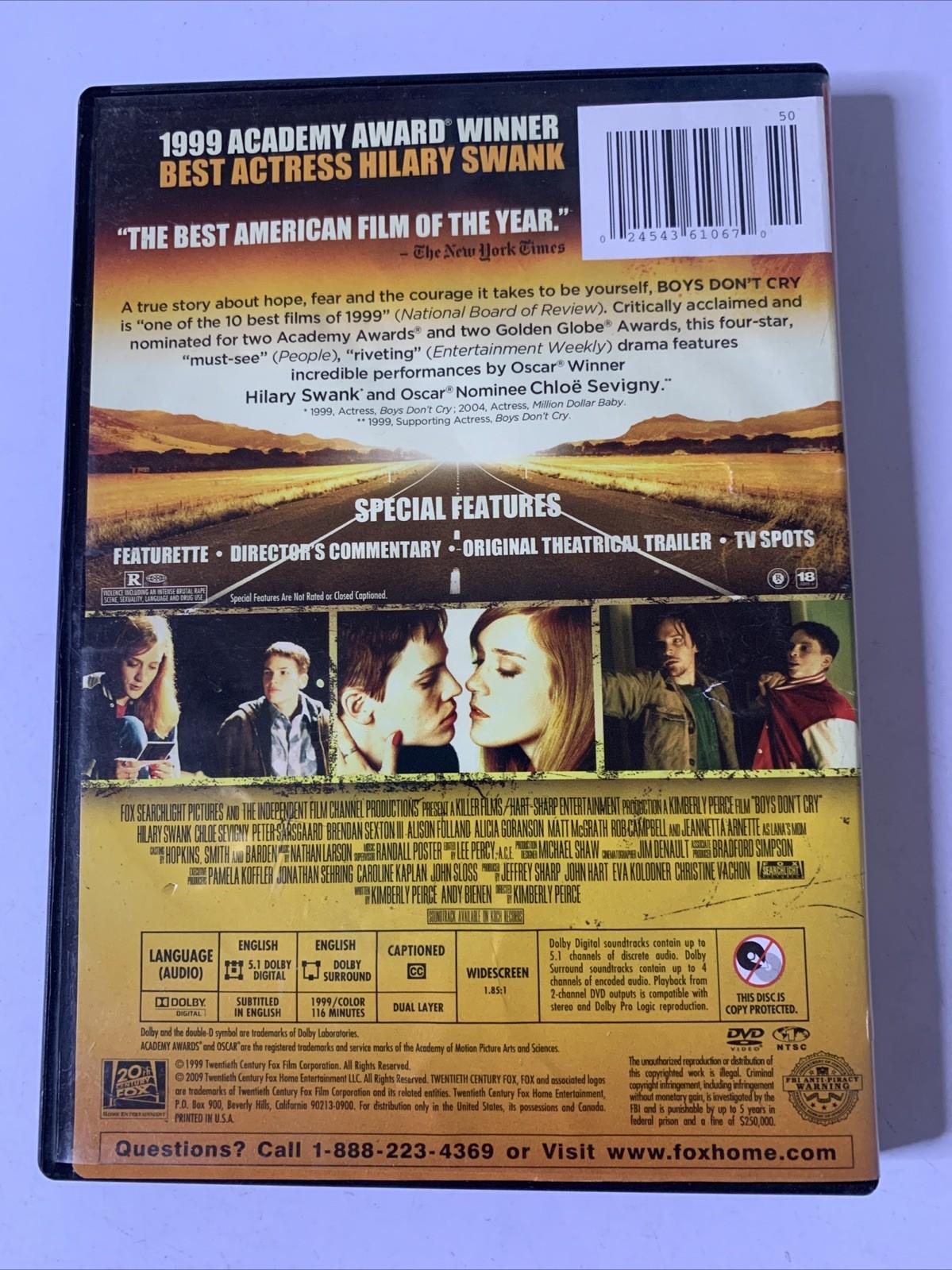 Boys Don't Cry (DVD, 1999) Hilary Swank, Chloe Sevigny Region 4
