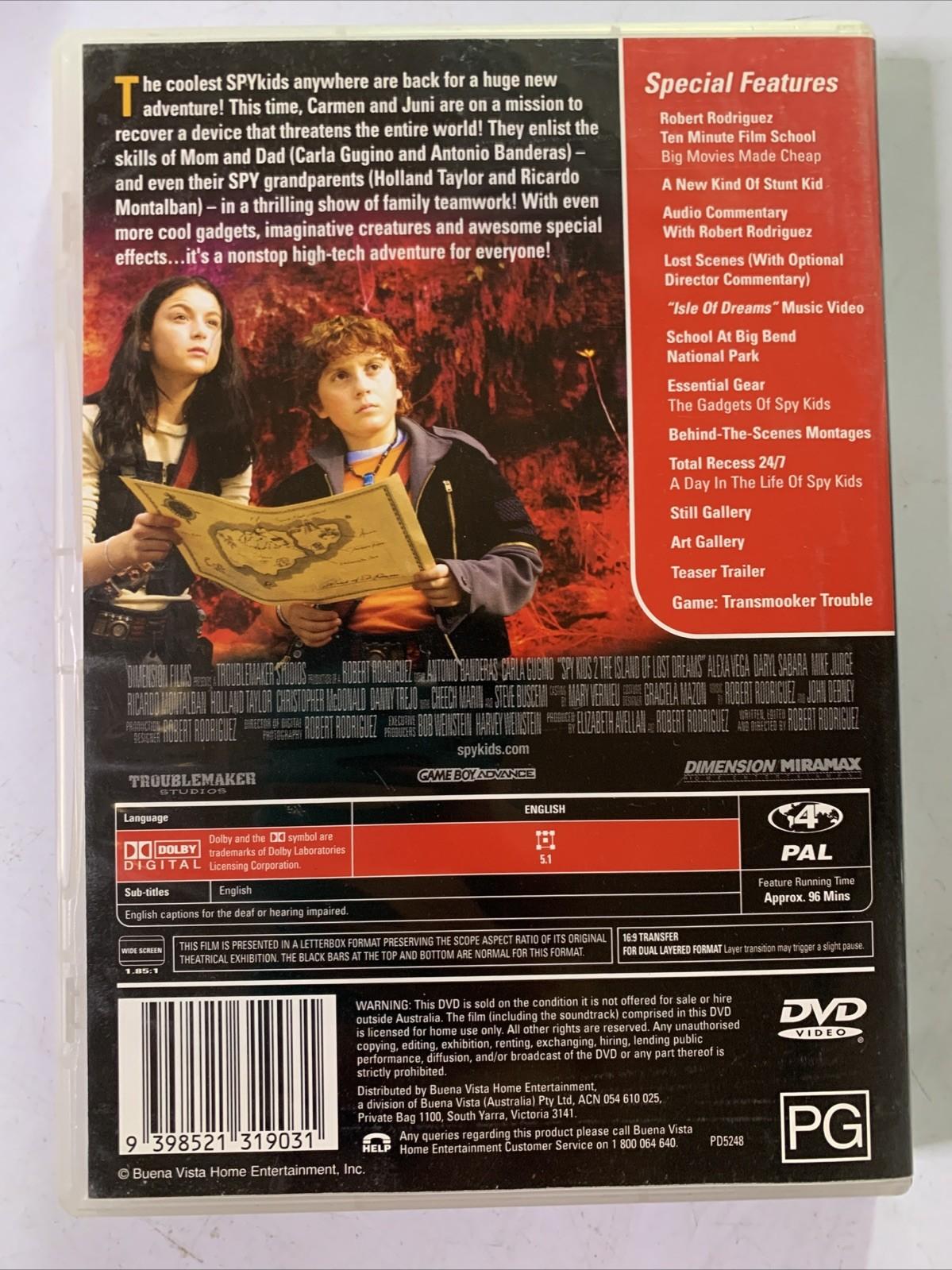 Spy Kids 2: The Island of Lost Dreams (DVD,2002) Antonio Banderas, Steve Buscemi