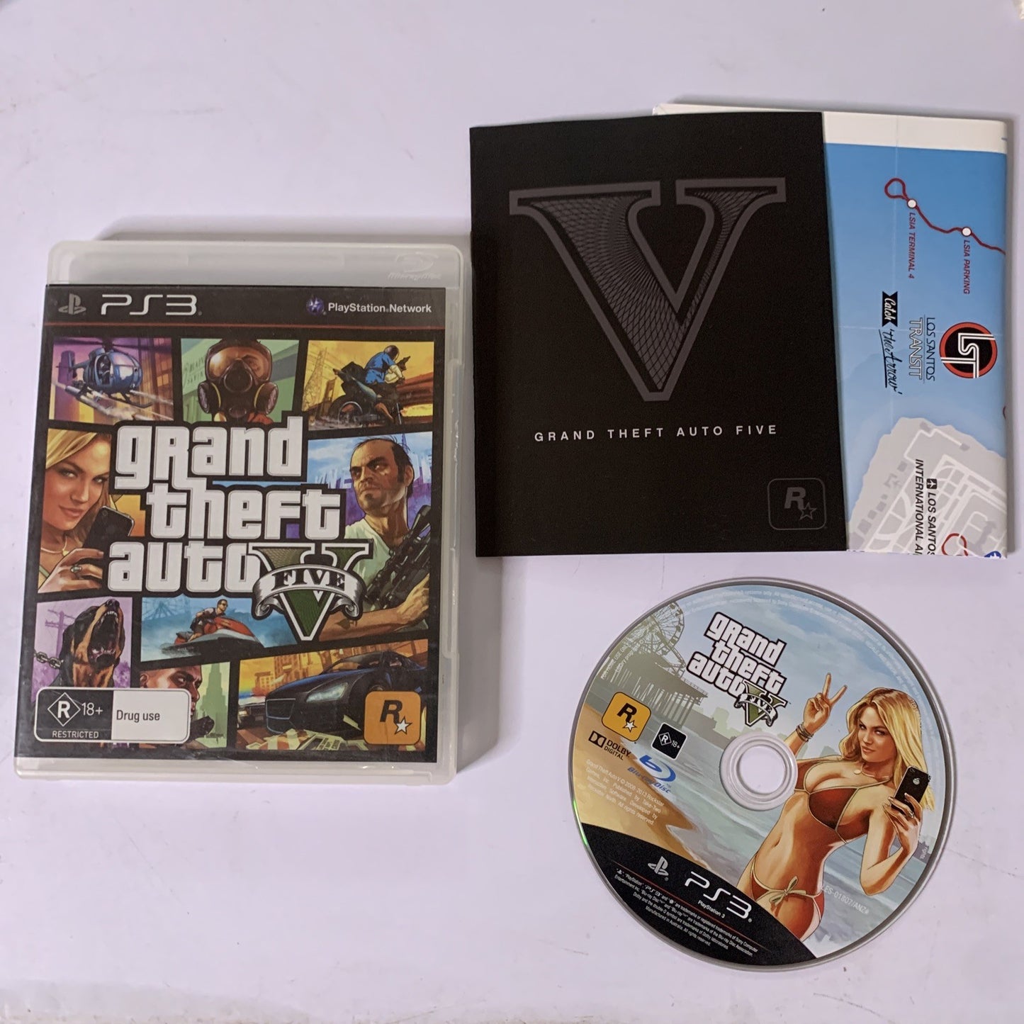 Grand Theft Auto V PS3 PlayStation 3 2013 Game Complete