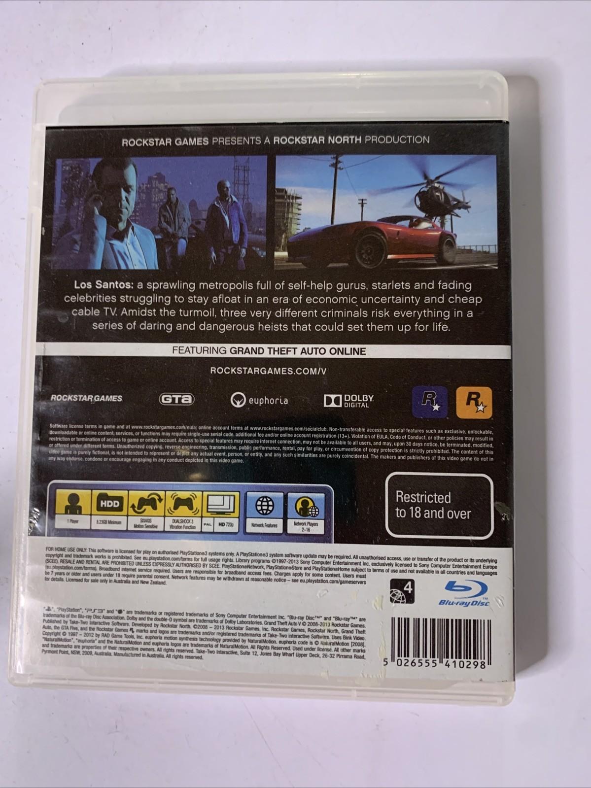 Grand Theft Auto V PS3 PlayStation 3 2013 Game Complete