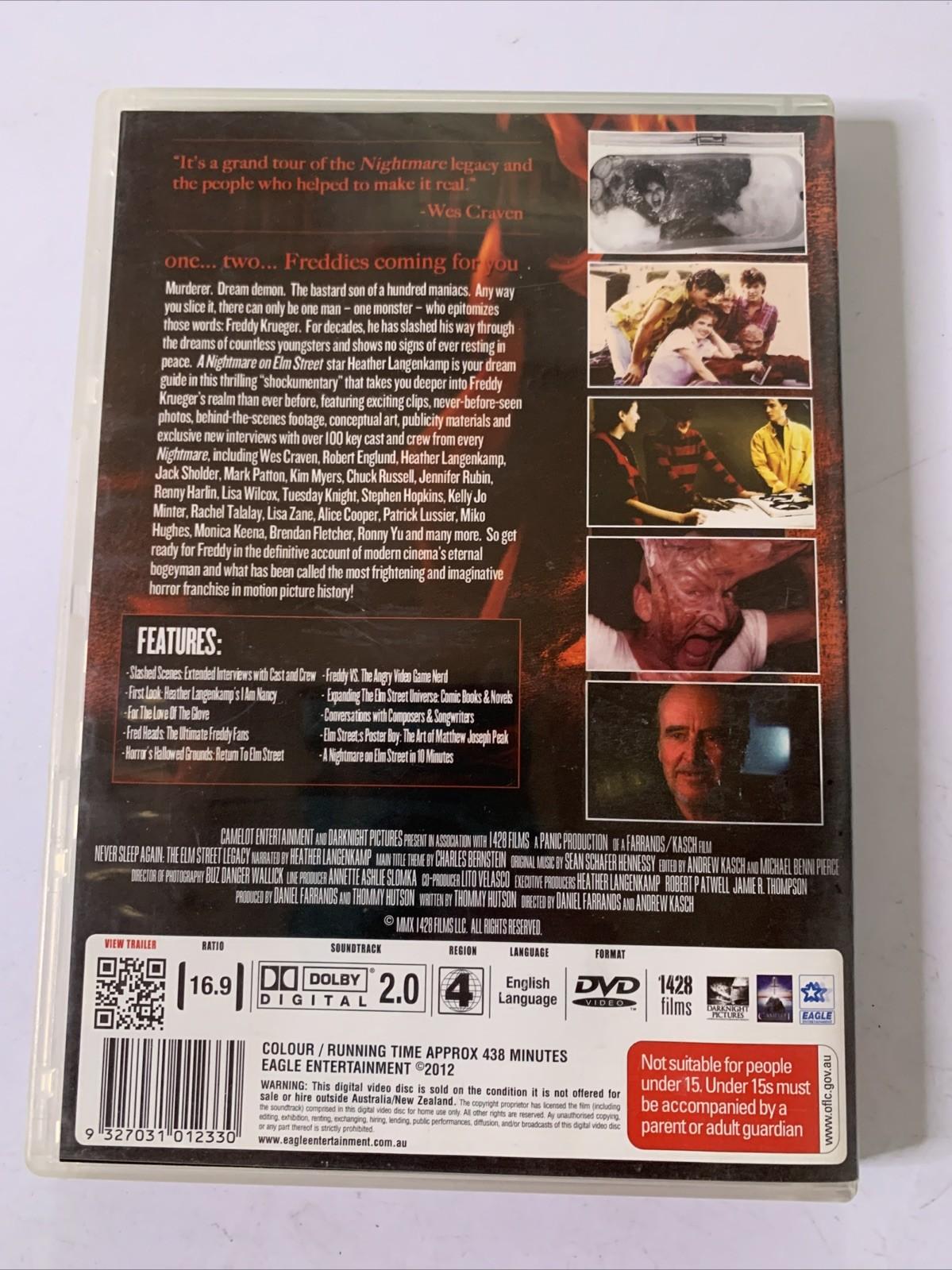 Never Sleep Again: The Elm Street Legacy (DVD, 2010, 2-DIsc) Documentary Region4