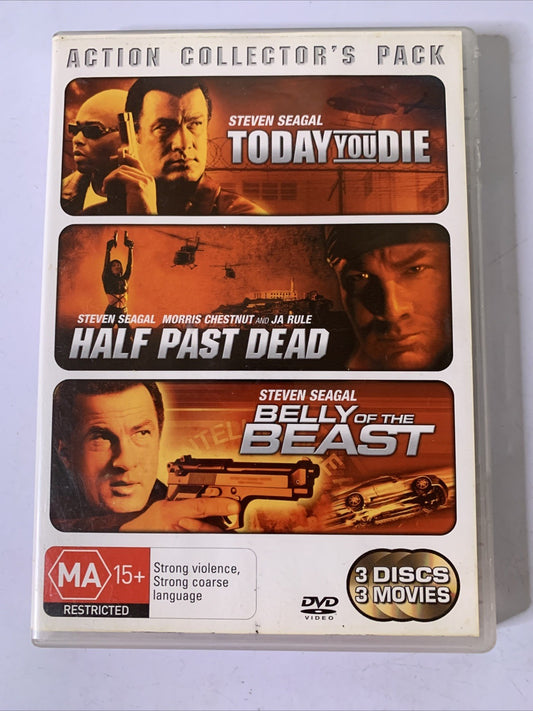 Today You Die / Half Past Dead / Belly of the Beast (DVD, 2005, 3-Disc) Region 4