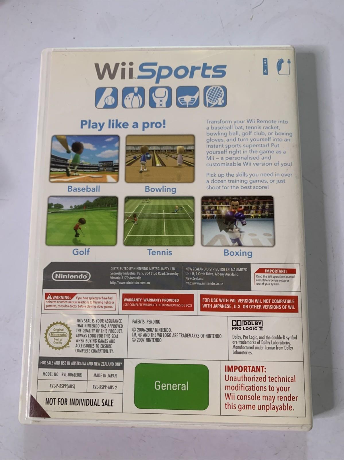 Wii Sports (Nintendo Wii, 2006) PAL Game Complete
