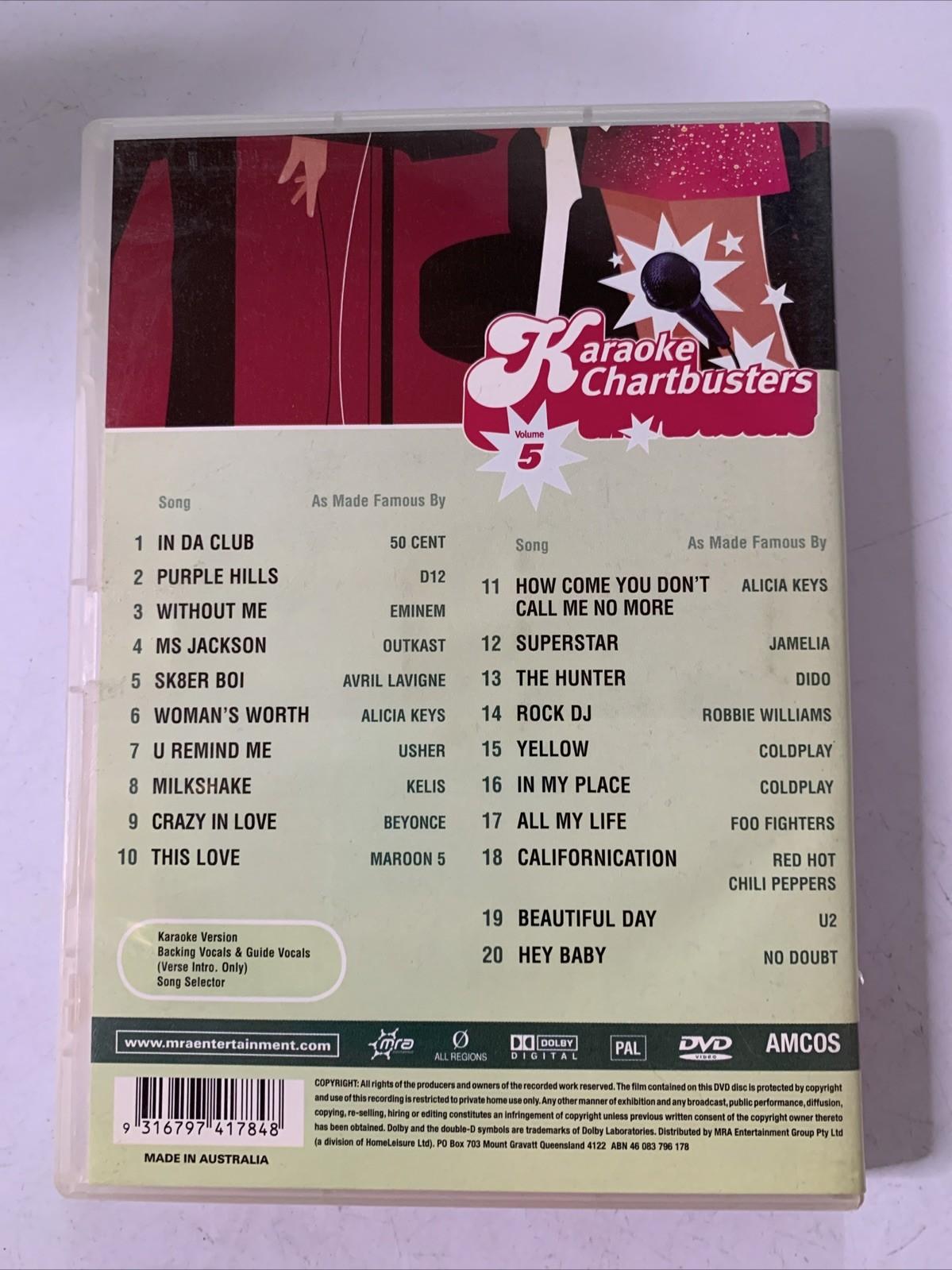 Karaoke Chartbusters : Vol 5 (DVD, 2000) All Regions