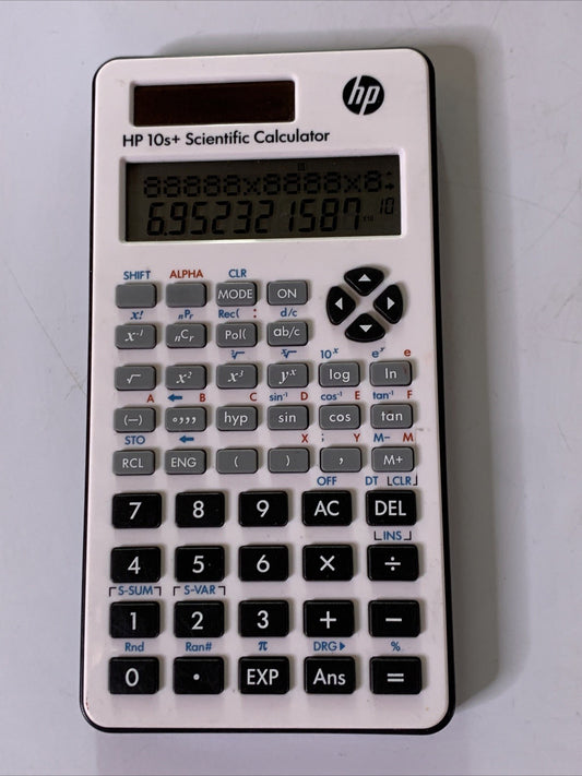 HP 10s+ Scientific Calculator Solar Powered
