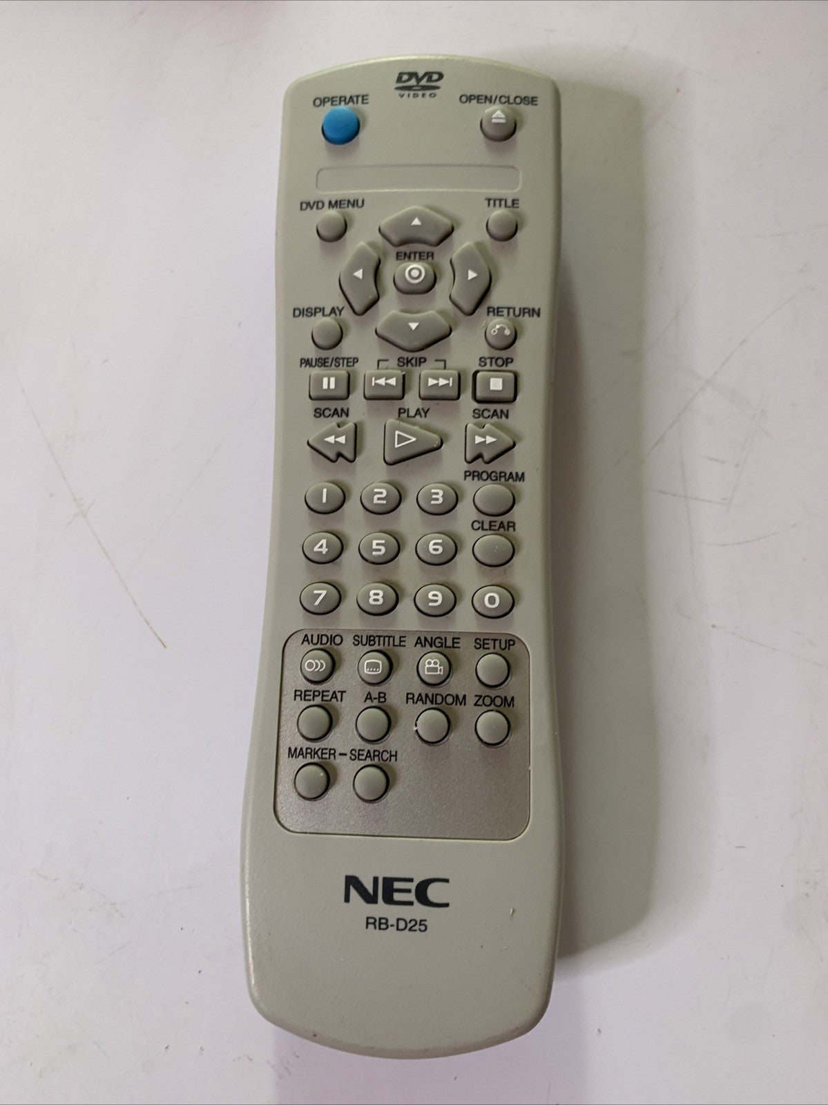 Nec Remote Genuine NEC RB-D25 Remote Control For NEC DVD Player – Retro Unit