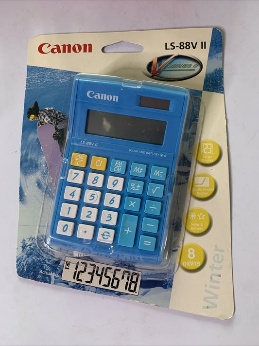 Canon LS88VII Solar + Battery Calculator Blue NEW