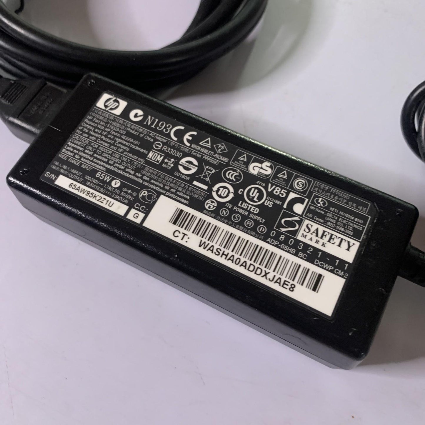 Genuine HP Laptop Power Supply Charger 519329-003 18.5V 3.5A PPP009D