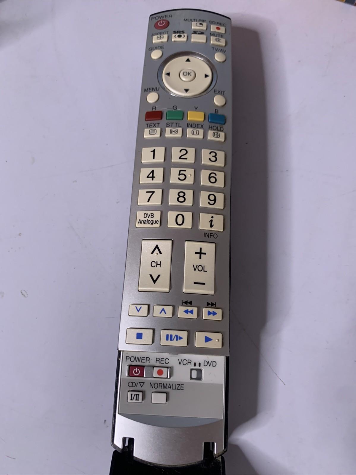 Genuine Panasonic N2QAYB000039 TV VCR Remote Control
