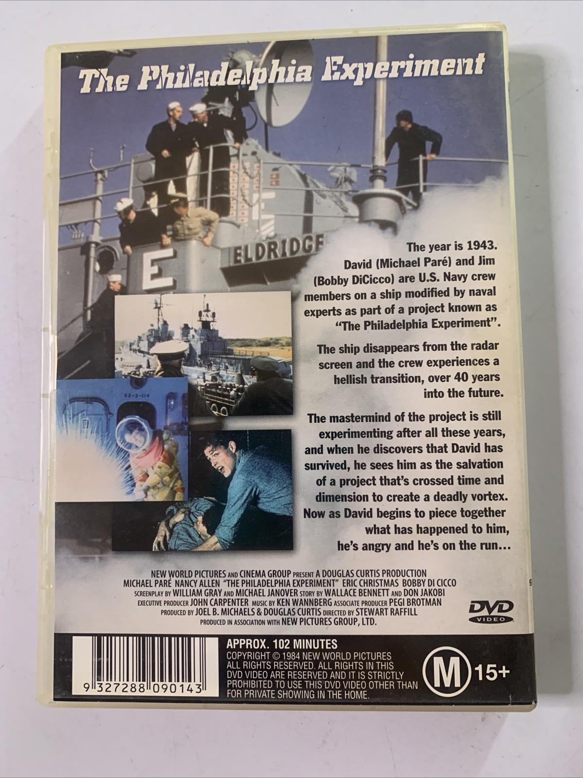 The Philadelphia Experiment (DVD, 1984) Michael Pare, Bobby Di Cicco Region 4
