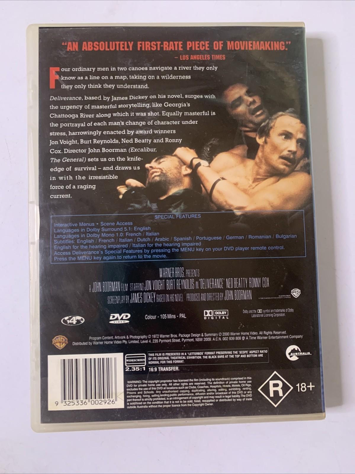 Deliverance (DVD, 1972) Jon Voight, Ned Beatty, Burt Reynolds Region 4