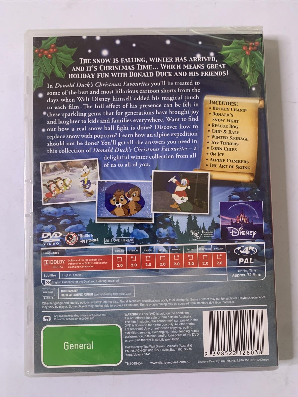 Disney Donald Duck's Christmas Favourites (DVD, 2005) Region 4 NEW Sealed