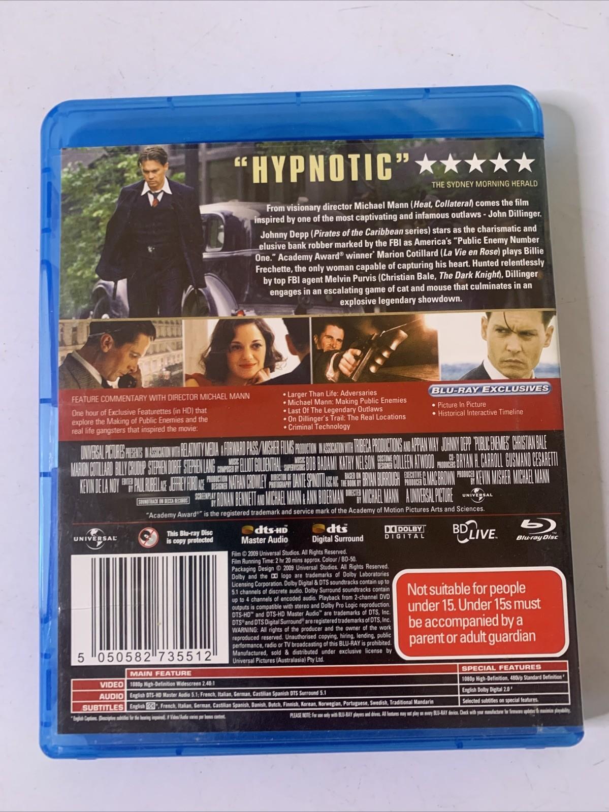 Public Enemies (Blu-ray, 2009) Channing Tatum, Christian Bale, Johnny Depp