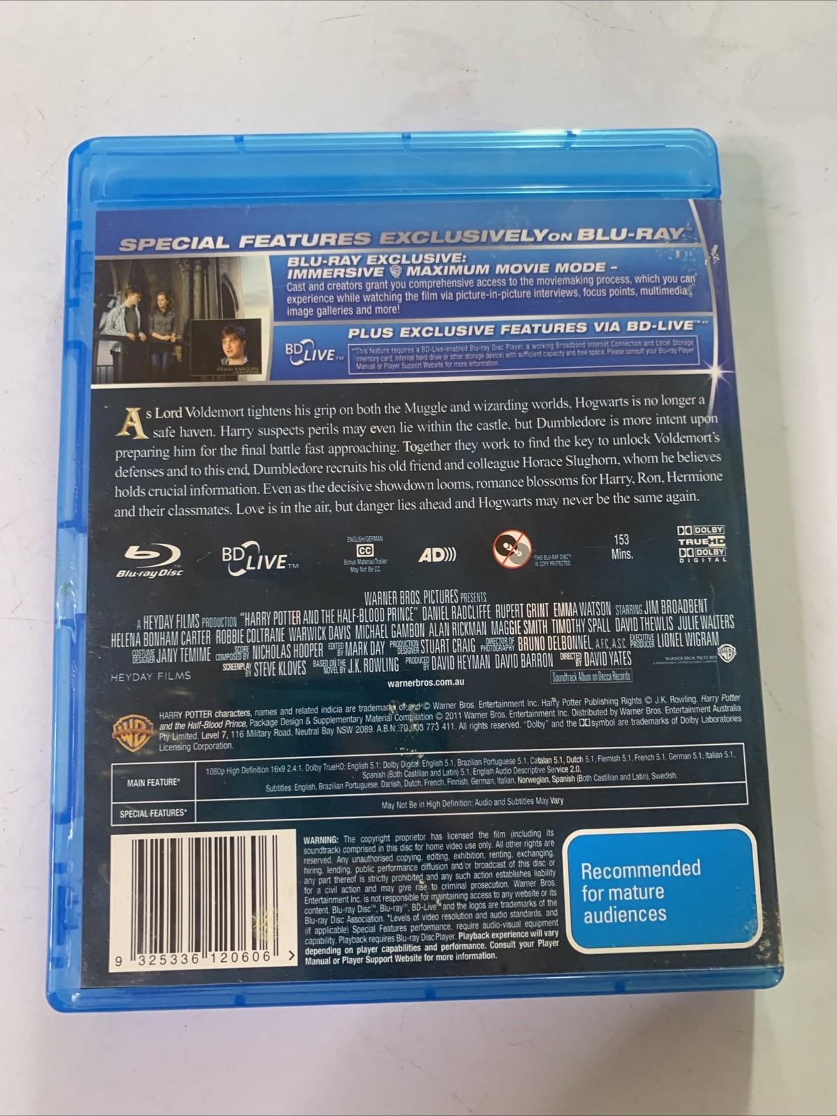 Harry Potter and the Half-Blood Prince (Blu-ray, 2009) All Regions