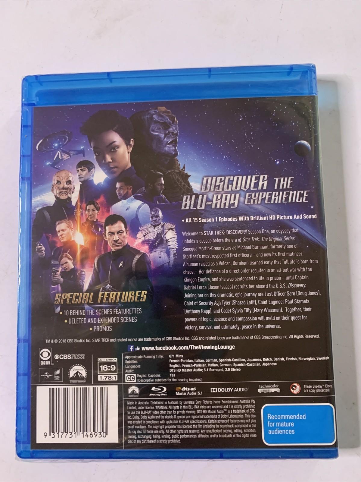 Star Trek: Discovery The Complete Season 1 (Blu-ray, 2017) All Region NEW Sealed