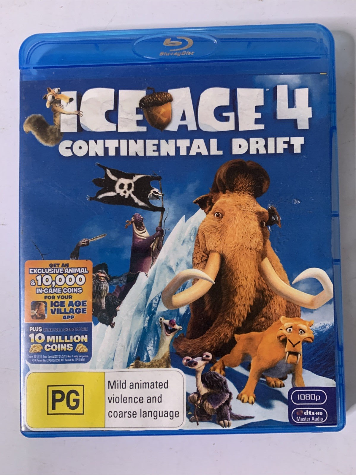 Ice Age 4: Continental Drift (Blu-ray, 2012) Animated Film Region B