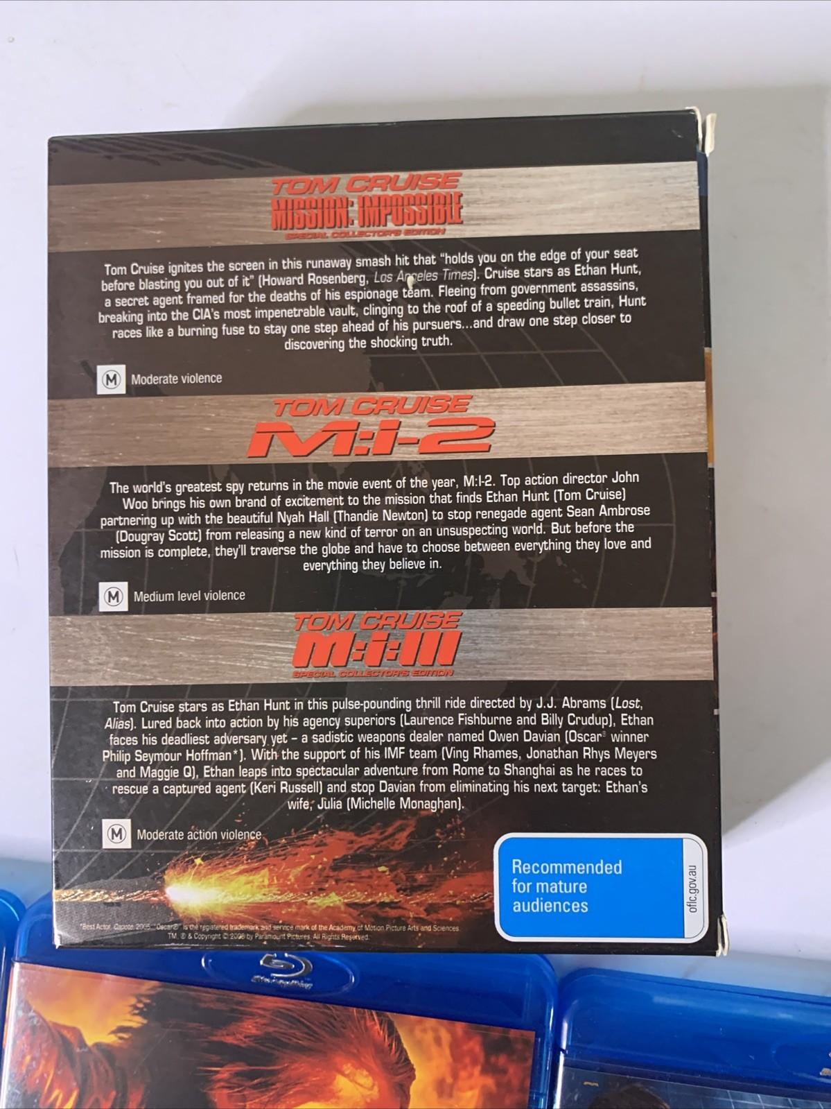 Mission Impossible 1,2,3 : Ultimate Missions Collection (Blu-ray, 1996) Region B