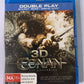Conan the Barbarian 3D (Blu-ray 3D, 2D + DVD, 2011) Jason Momoa Region B &4