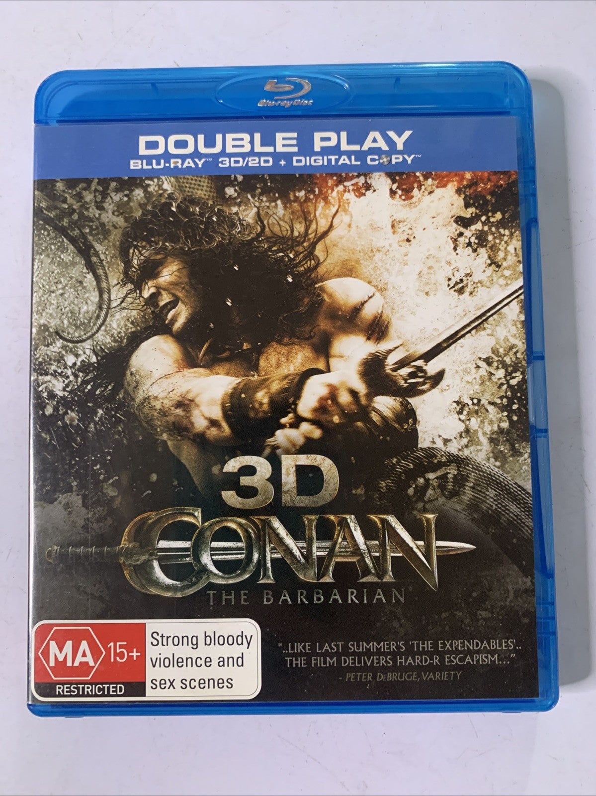 Conan the Barbarian 3D (Blu-ray 3D, 2D + DVD, 2011) Jason Momoa Region B &4
