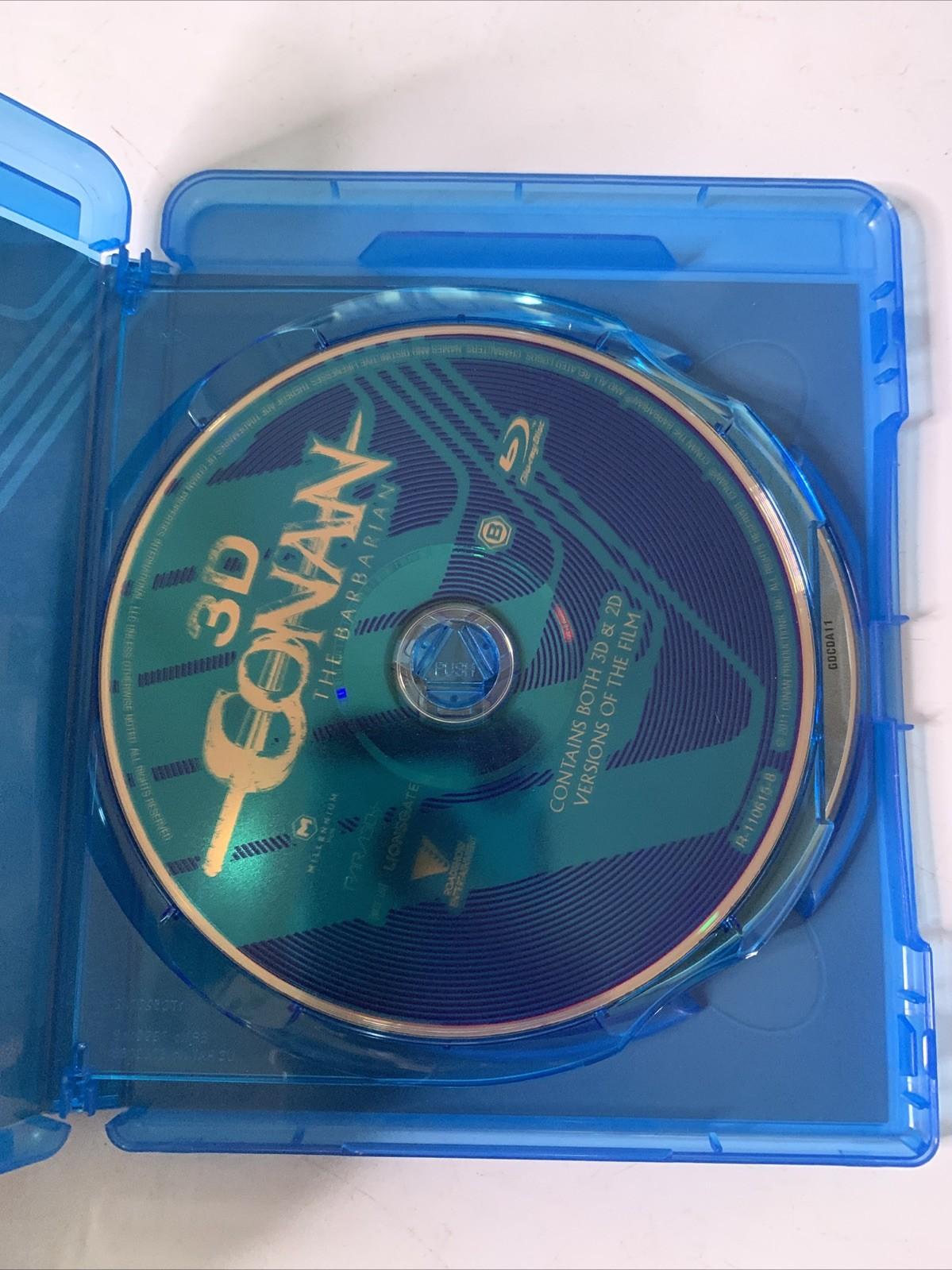 Conan the Barbarian 3D (Blu-ray 3D, 2D + DVD, 2011) Jason Momoa Region B &4