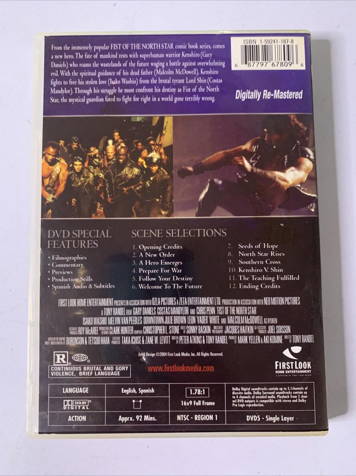 Fist Of The North Star (DVD, 1995) Gary Daniels, Malcolm McDowell Region 1