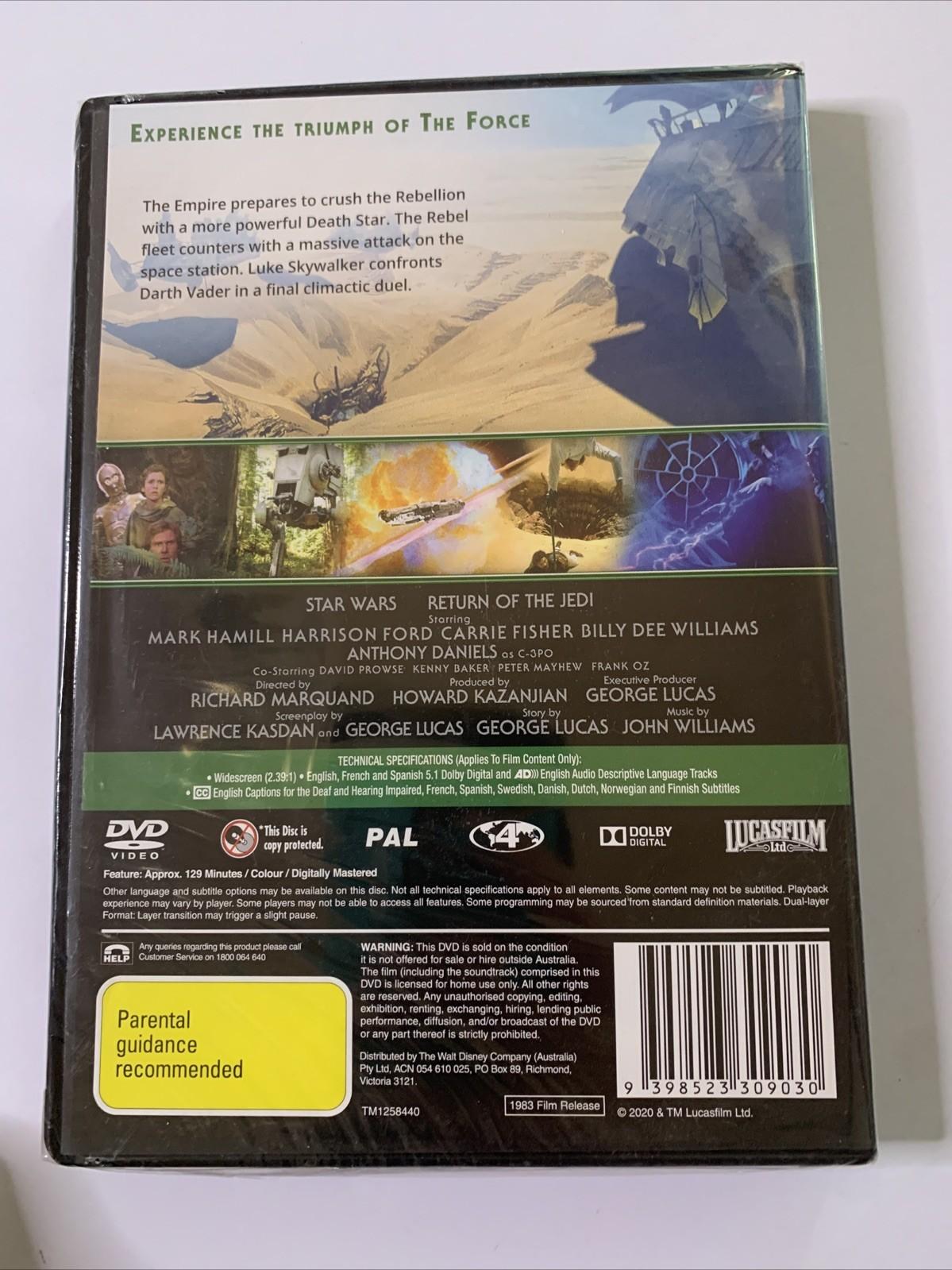 Star Wars Episode VI: Return of the Jedi (DVD, 1983) Region 4 NEW Sealed
