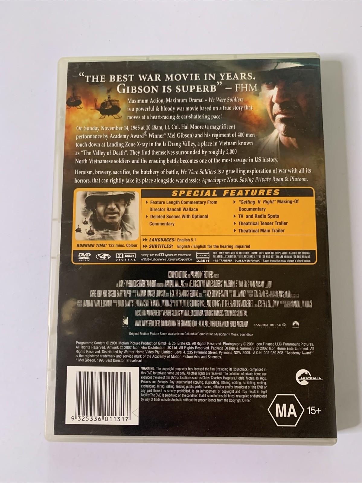 We Were Soldiers (DVD, 2001) Greg Kinnear, Mel Gibson, Chris Klein Region 4
