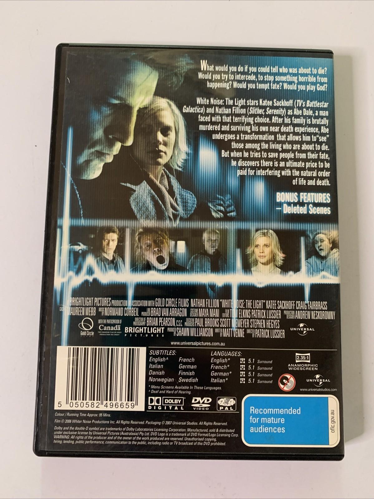 White Noise: The Light (DVD, 2007) Katee Sackhoff, Nathan Fillion Region 4,2 NEW