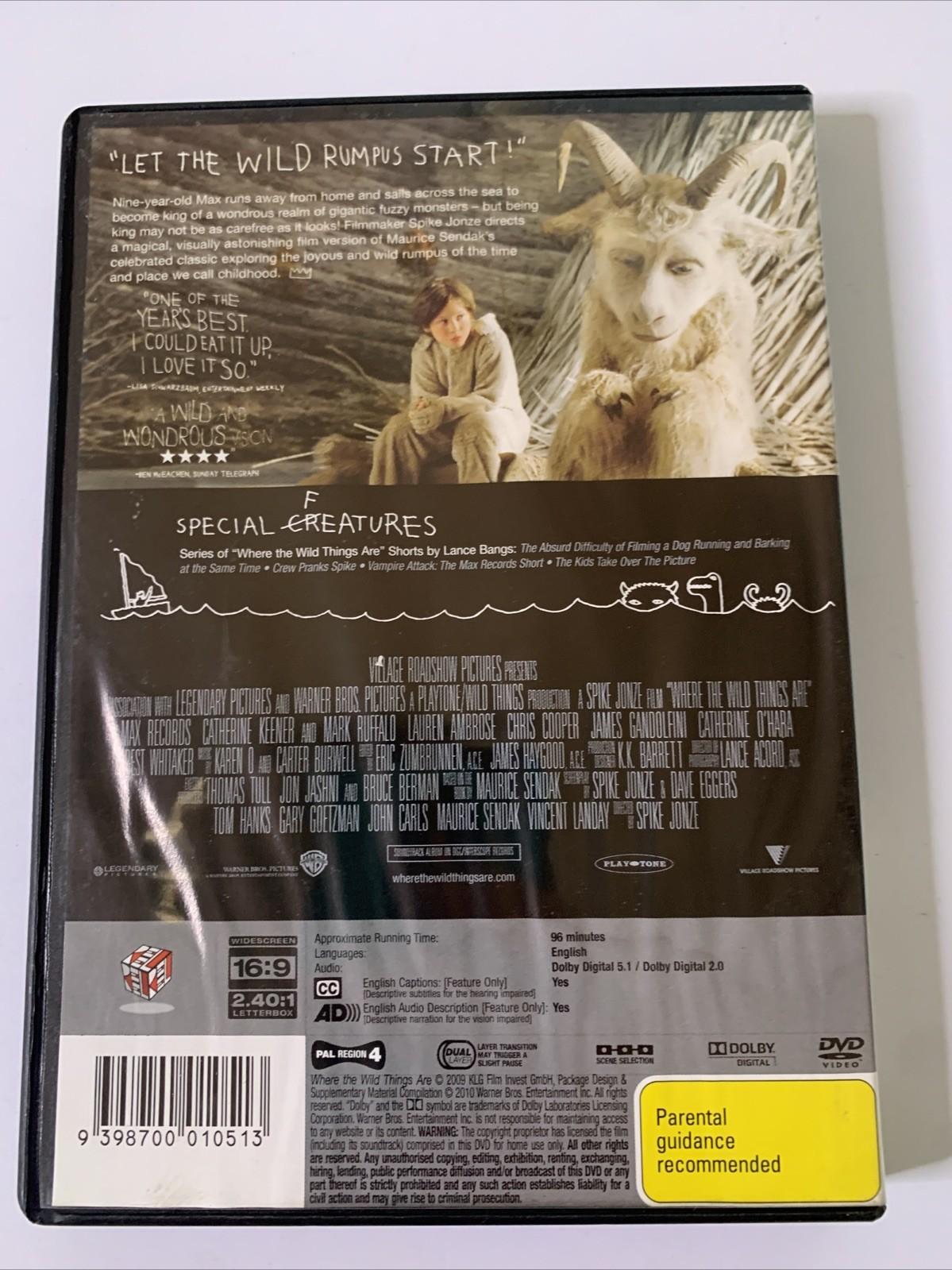 Where the Wild Things Are (DVD, 2009) Region 4