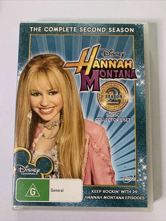 Hannah Montana : The Complete Season 2 (DVD, 2007, 5-Discs) Miley Cyrus Region 4
