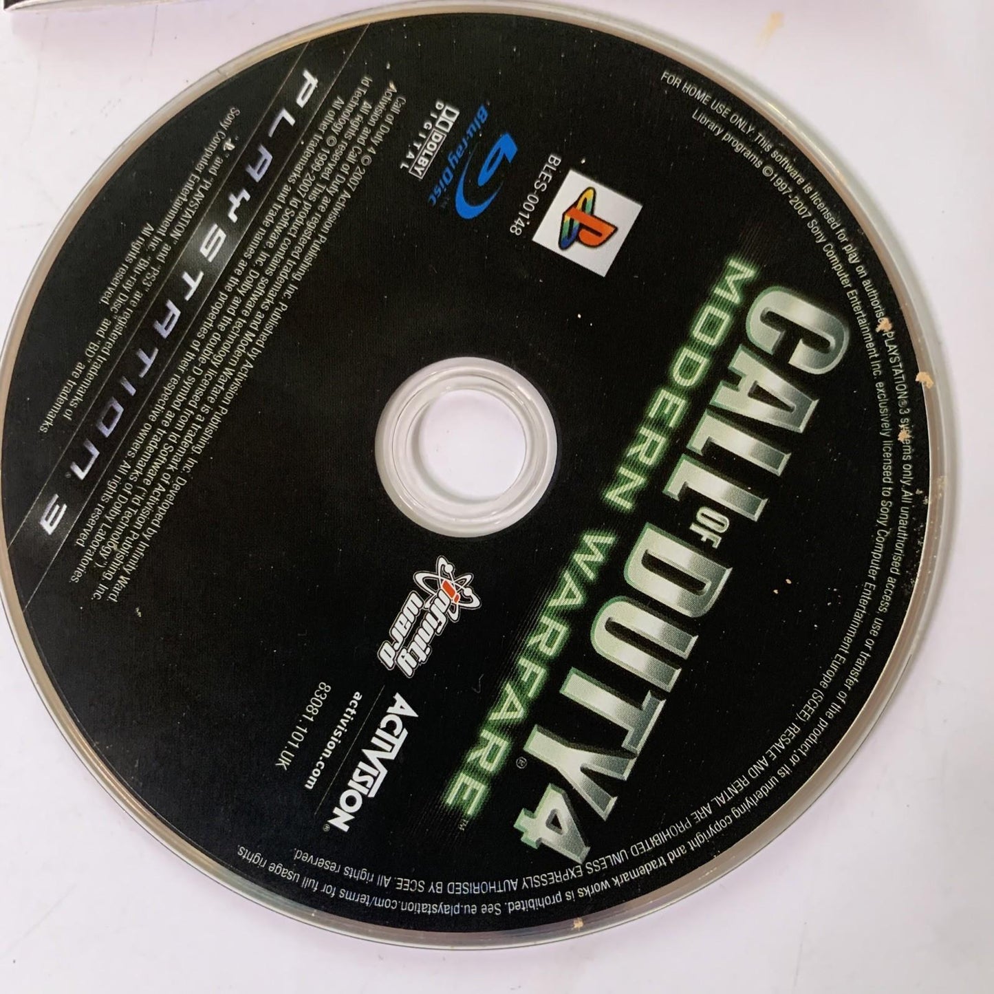 Call Of Duty 4: Modern Warfare PS3 Sony Playstation 3 Game Complete