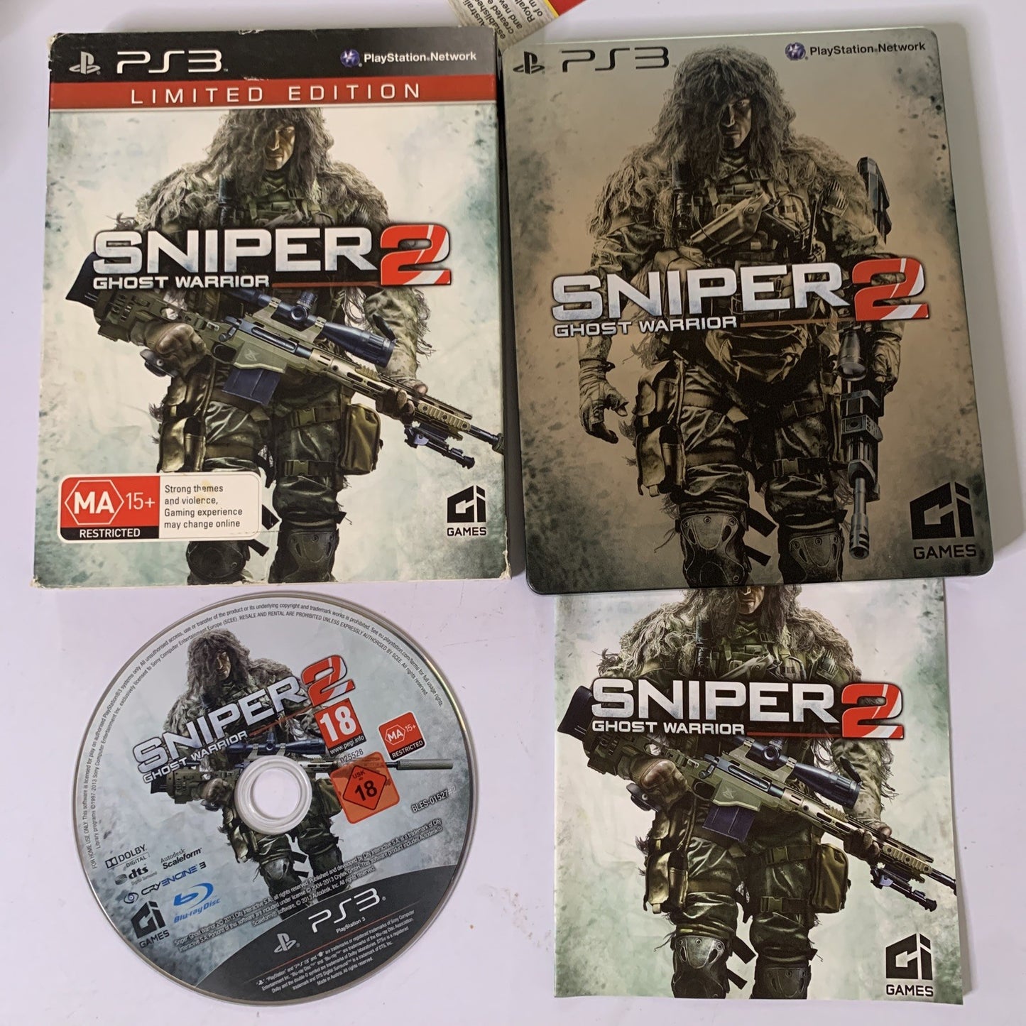 Sniper 2 Ghost Warrior Limited Edition PS3 Sony PlayStation 3 Game Complete