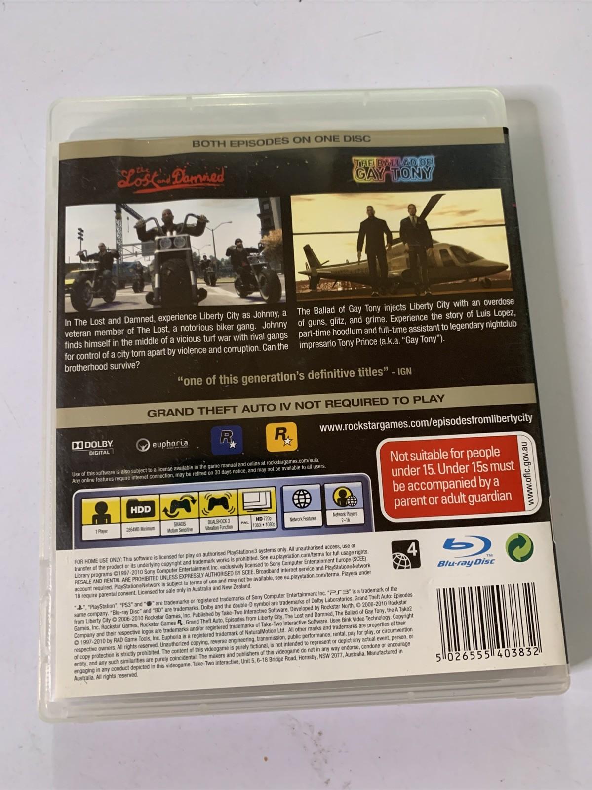 Grand Theft Auto: Episodes From Liberty City PS3 Sony PlayStation 3 Game