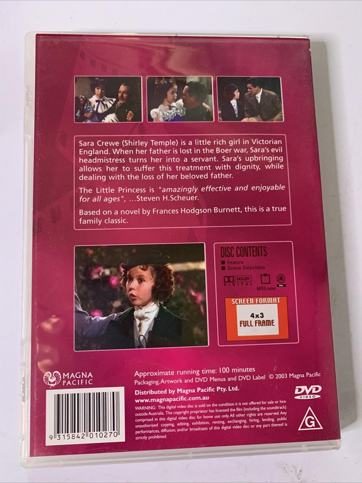 The Little Princess (DVD, 1939) Shirley Temple Region 4