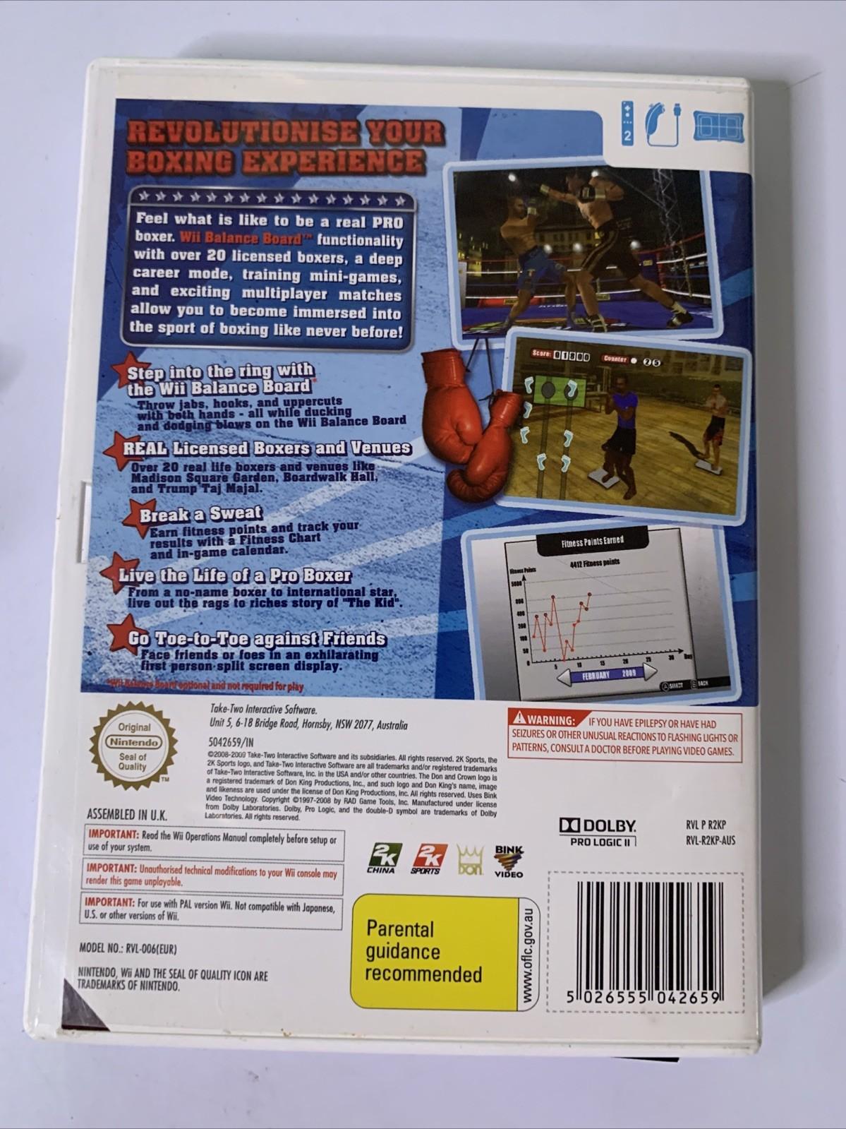 Don King Boxing 2009 Nintendo Wii PAL Game Complete