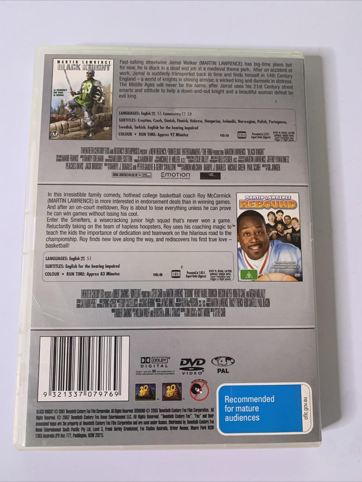 Black Knight / Rebound (DVD, 2-Discs) Martin Lawrence Comedy Region 4