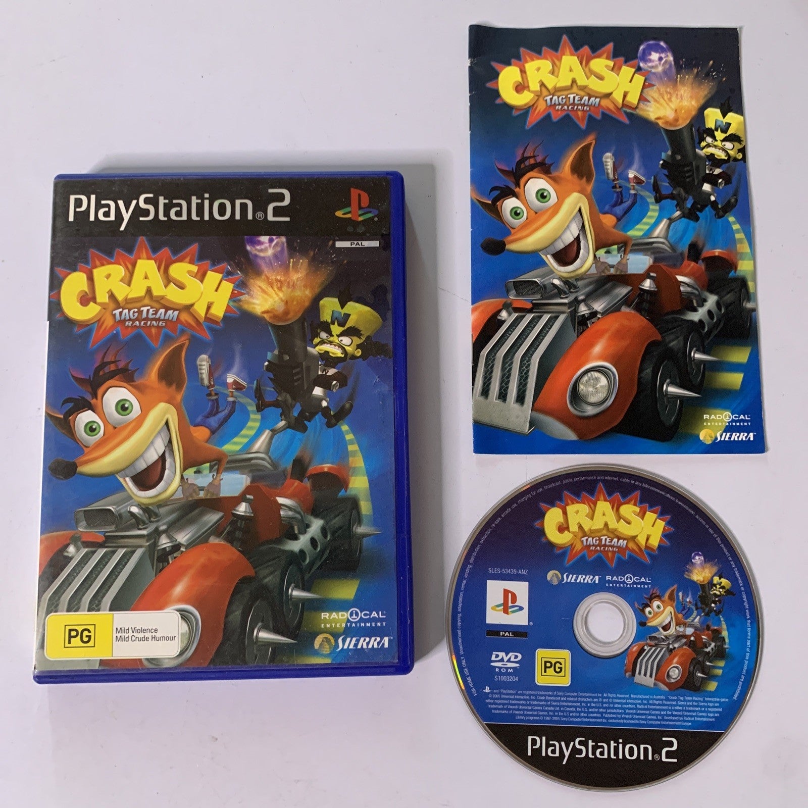 Crash: Tag Team Racing PS2 Sony PlayStation 2 PAL Game Complete – Retro ...