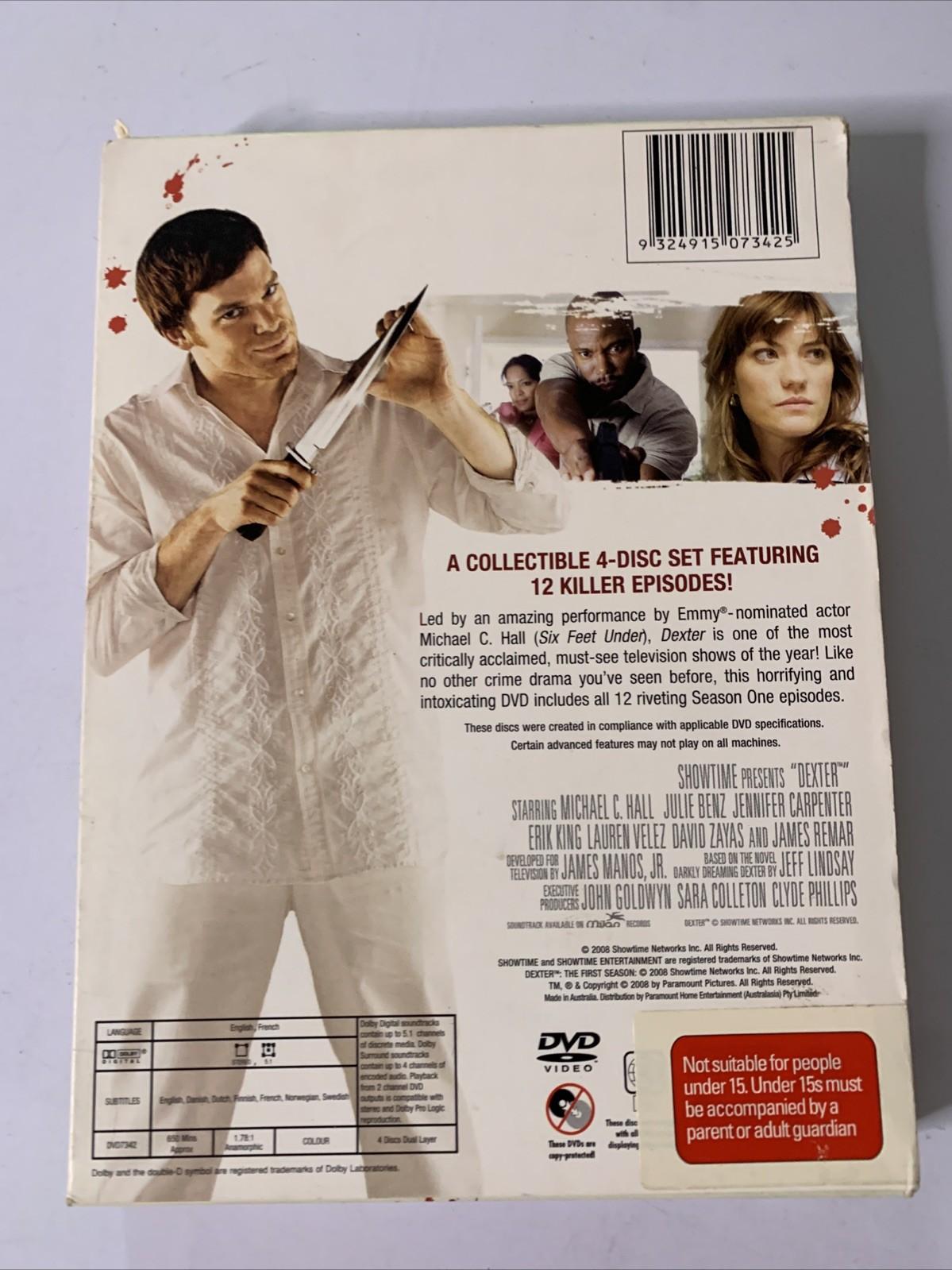 Dexter : The Complete Season 1 (DVD, 2006, 4-Discs) Michael C. Hall  Region 4