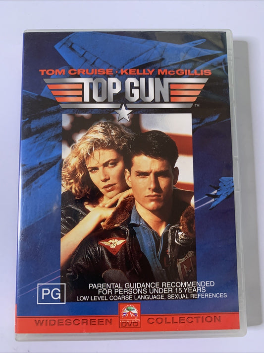 Top Gun (DVD, 1986) Tom Cruise, Val Kilmer, Kelly Mcgillis Region 4