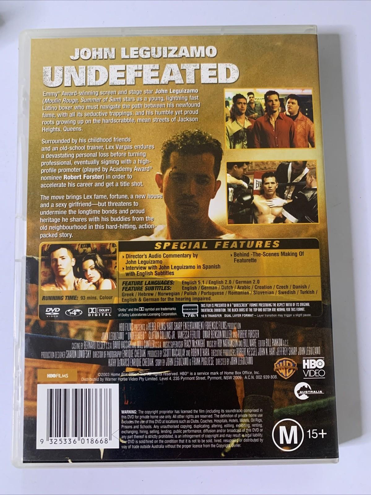 Undefeated (DVD, 2003) John Leguizamo, Clifton Collins Jr. Region 4 NEW