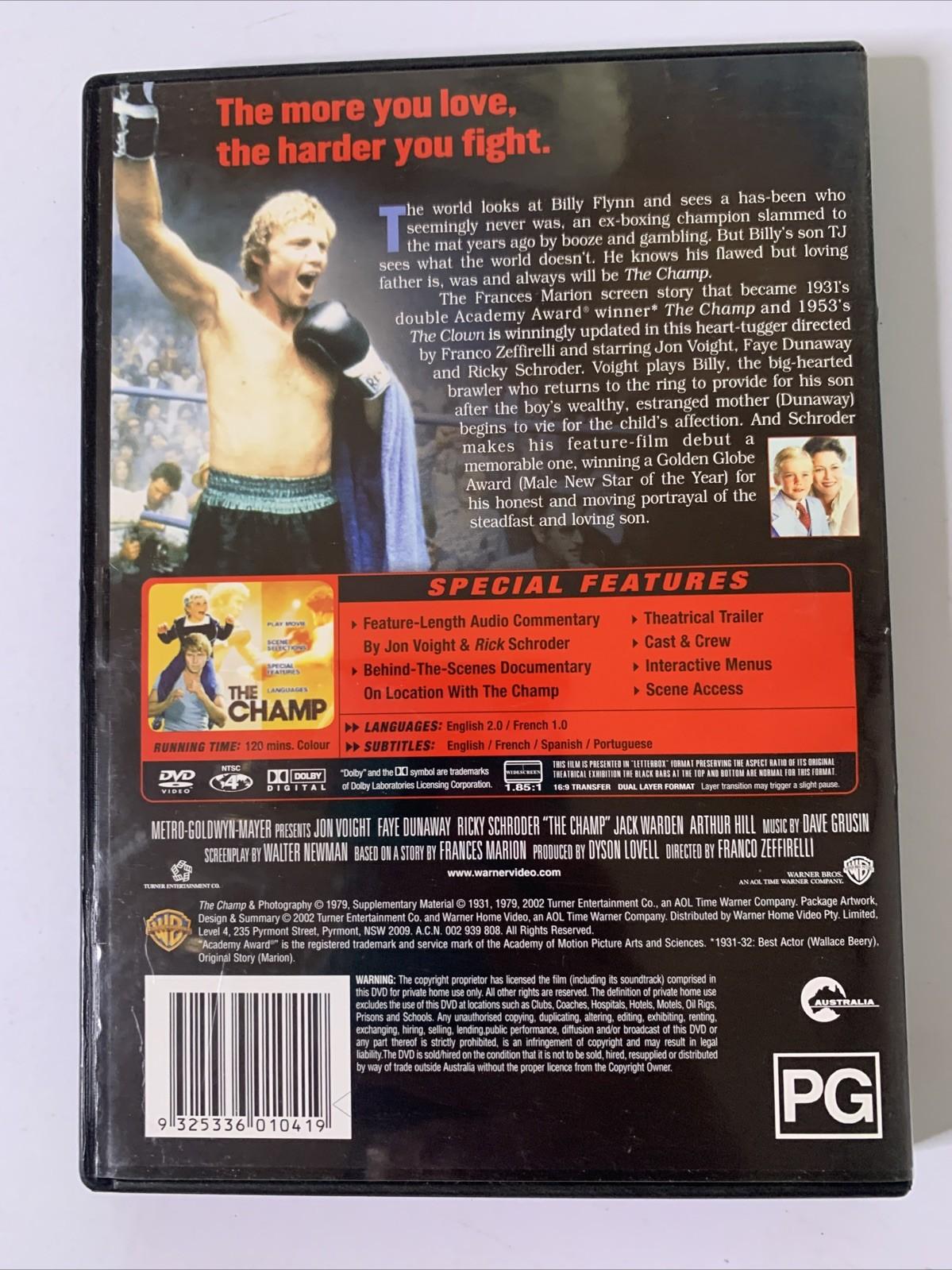The Champ (DVD, 1979) Jon Voight, Faye Dunaway Region 4