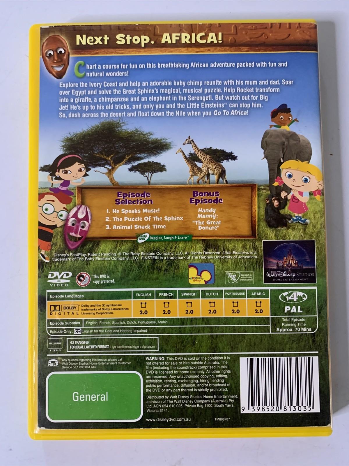 Little Einsteins: Go to Africa (DVD, 2008) Disney Animation Region 4