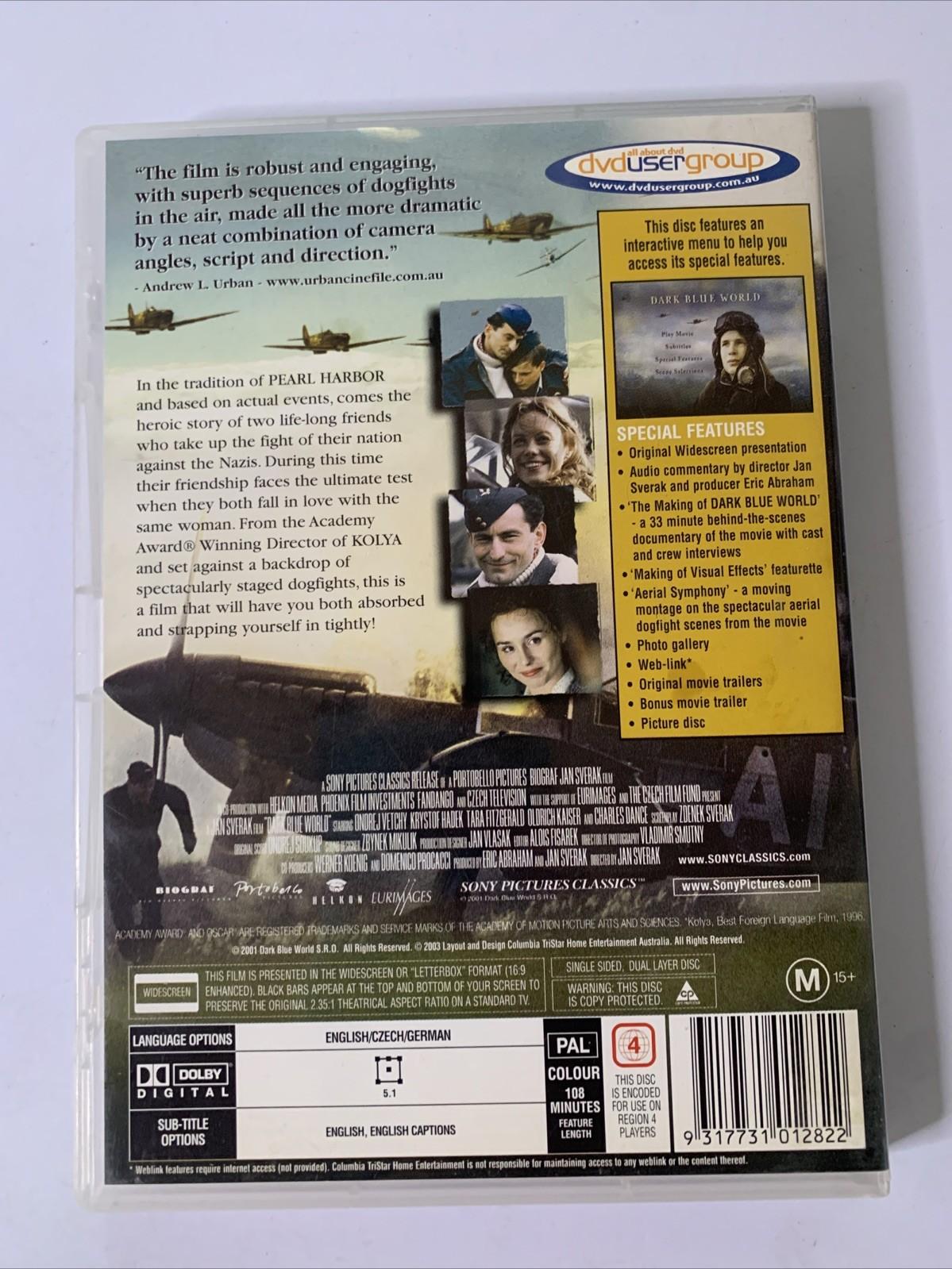 Dark Blue World (DVD, 2001) Ondre J. Vetchy, Oldrich Kaiser, Tara Fitzgerald