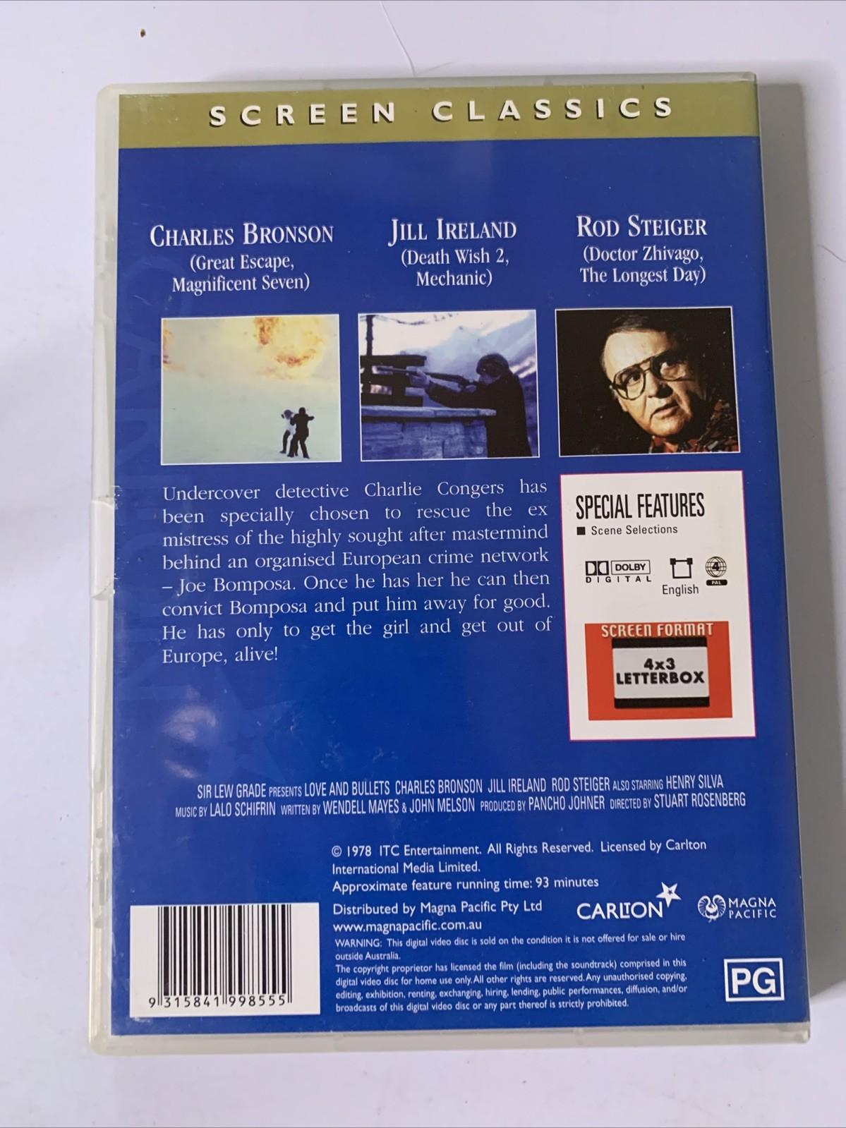 Love and Bullets (DVD, 1979) Charles Bronson, Rod Steiger, Jill Ireland Region 4
